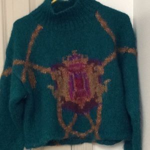 Green & gold sweater